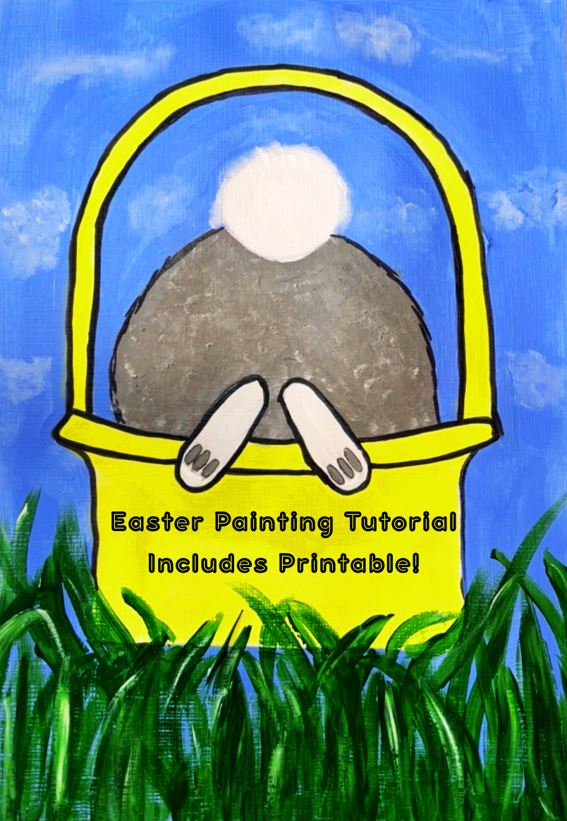 Easter Art Session for Kids | Bunny Basket Painting Tutorial