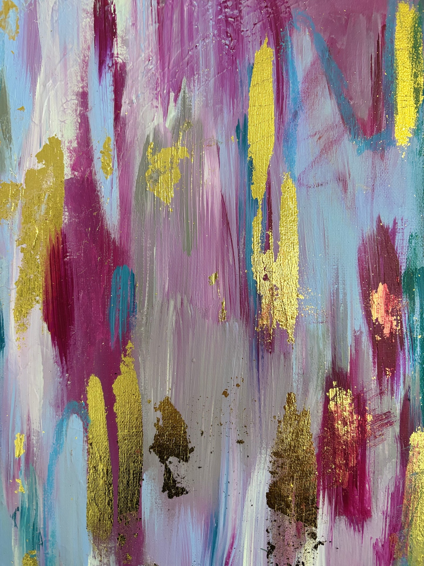 Carried Quietly | Original Abstract Diptych with Gold Detail