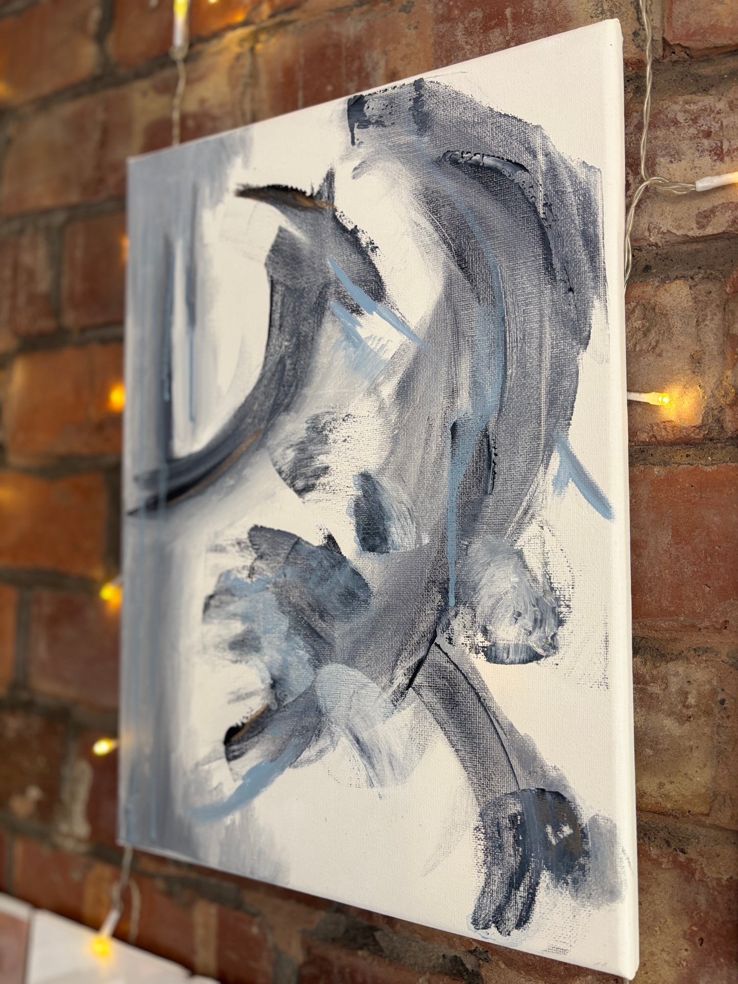 The Aftermath | Original Soft Abstract Painting with Gold Detail